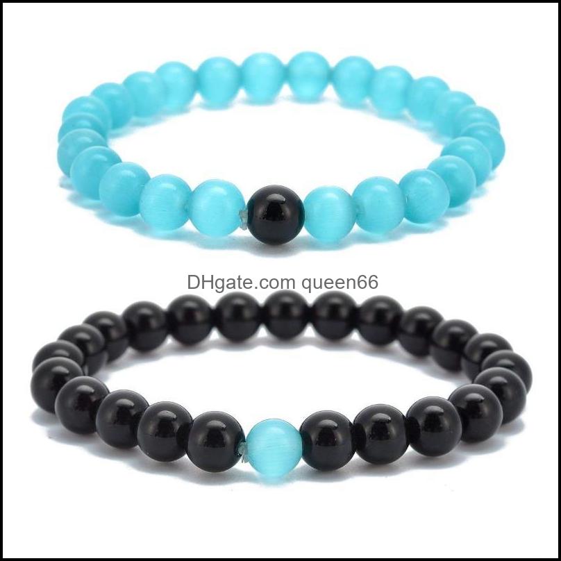 

Beaded Strands Distance Bracelets Strong Elastic Friends Relationship Couples His Hers Beads Drop Delivery Jewelry Otwv0