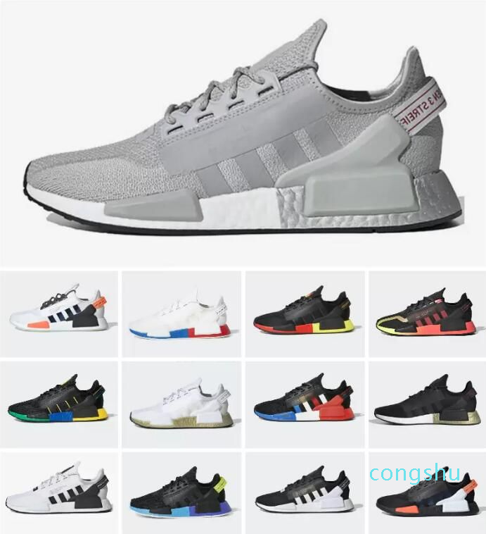 

Designer NmdR1 V2 Mens Running Shoes R1 White Speckled Aqua Tones Mexico City Metallic Core Black Munich Oreo Green Men Women Outdoor, 28
