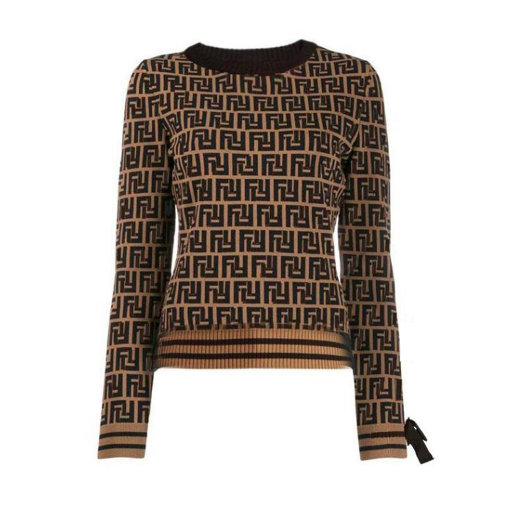 

2023 Designer Sweater Women' Autumn Round neck striped fashion Long Sleeve Women High End Jacquard Cardigan knitting Sweaters Coats