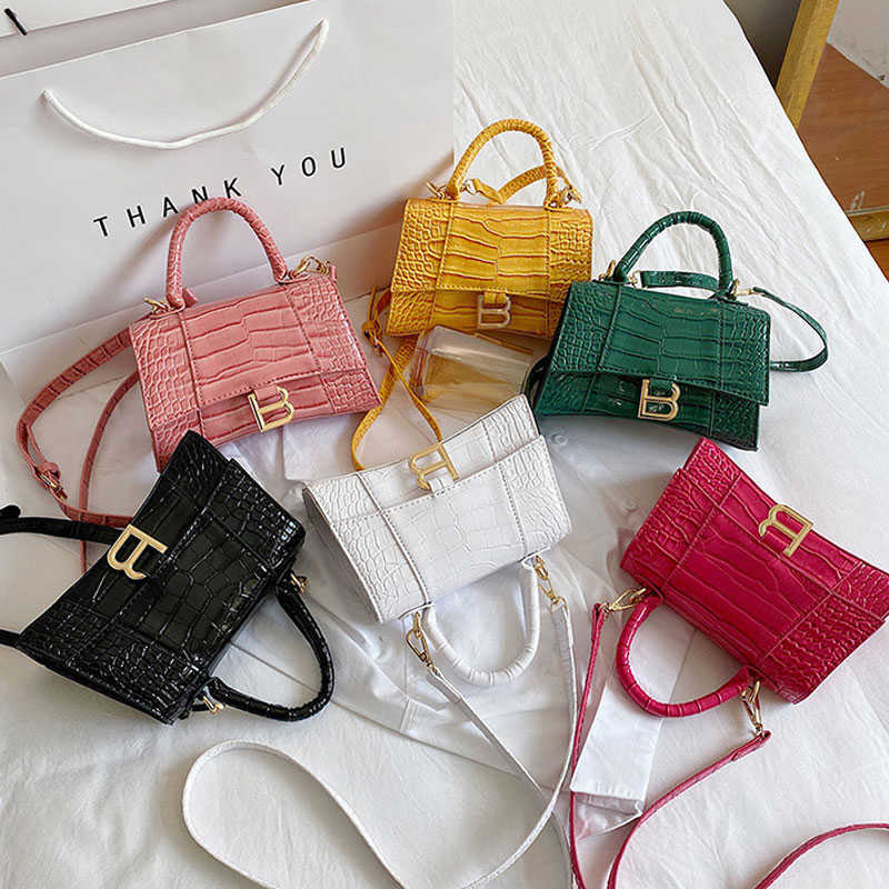 

b Letter Ladies Designer Bags Square Crocodile Pattern Womens Handbags and Purses Pu Fashion Rhomboid Lattice Bag Women, Yellow