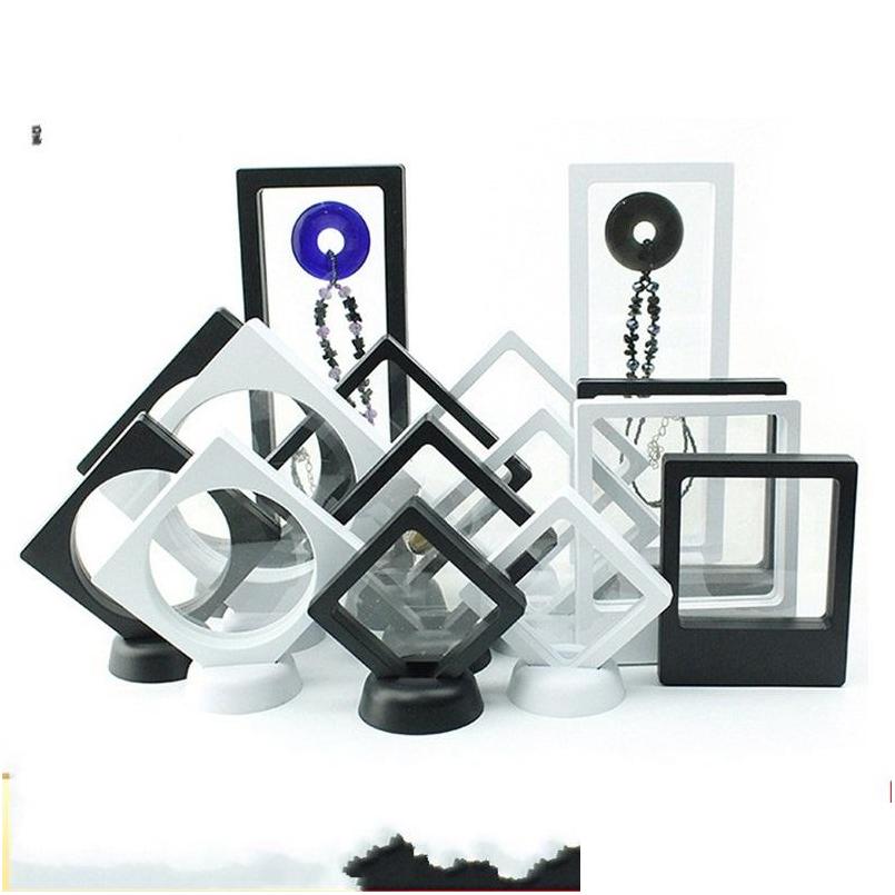 

Jewelry Boxes Suspended Floating Display Box Pe Film Packaging Ring Necklace Beads New Storage Case 1 6Xm3 K2 Drop Delivery Dhzig