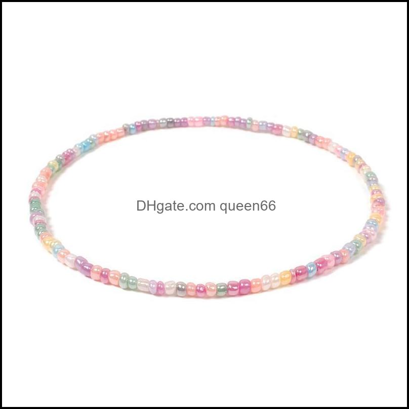 

Chokers 1Pc Colorf Sweet Women Choker Necklace Creative Fashion Bohemian Beaded Bead Jewelry Accessories Drop Delivery Necklaces Pend Otsym