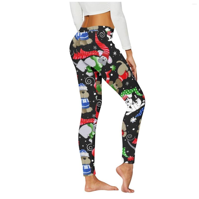 

Women' Pants Fashion Women' Christmas Printed Bottoms Sweatpants Elastic Yoga Gym Exercise Clothing Suitable Sportswear For Women, Black