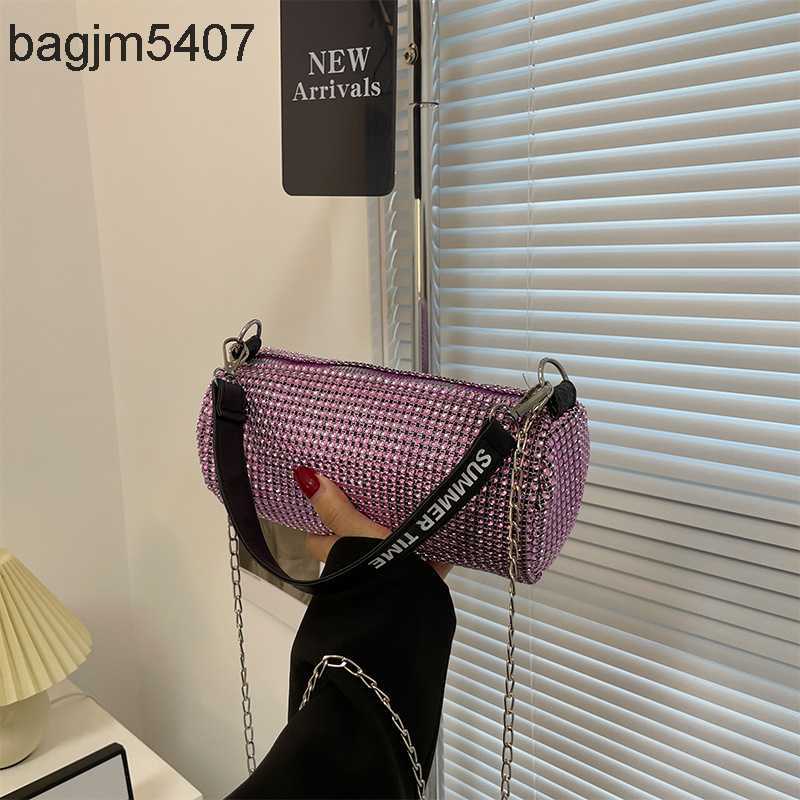 

2023 Women's Diamond Bag 80% Discount Wholesale Retail New Fashion Coarse Chain Simple Set Shoulder Handbag Pillow, Black7