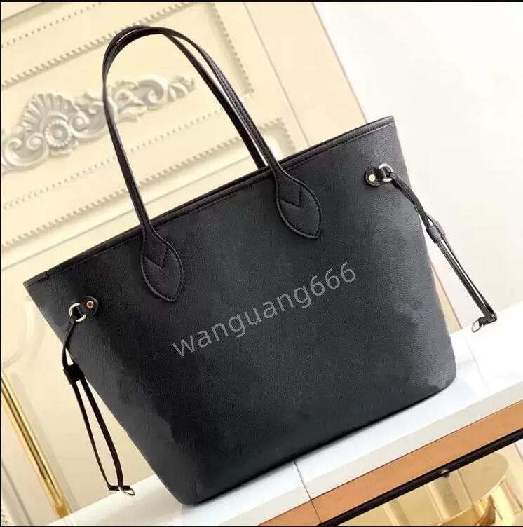 

the tote Bag Embossed Clutch 2 Pack Ladies Shoulder Shopper handbag wristlet Designer Crossbody Bag, Black