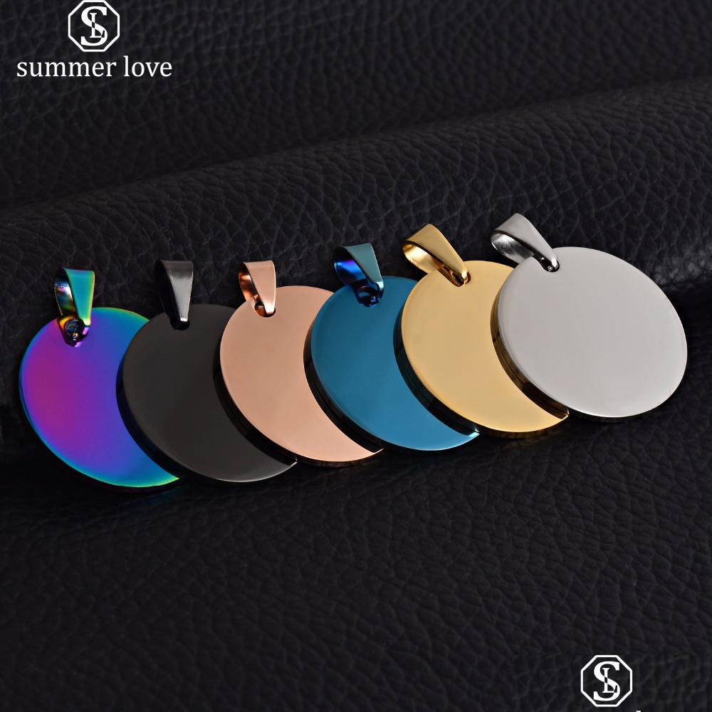 

Charms Stainless Steel Round Charm With Connector 15Mm 20Mm 25Mm 30Mm Blue Black Gold Heart Shape Blank Pendant For Necklace Love Gi Dh5Qa