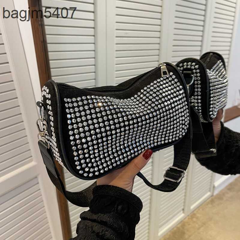 

Design of the Diamond Bag 80% Discount Wholesale and Retail This Year's Popular Small Square High-grade Studded Shoulder Summer New Women's Msenger, Black6