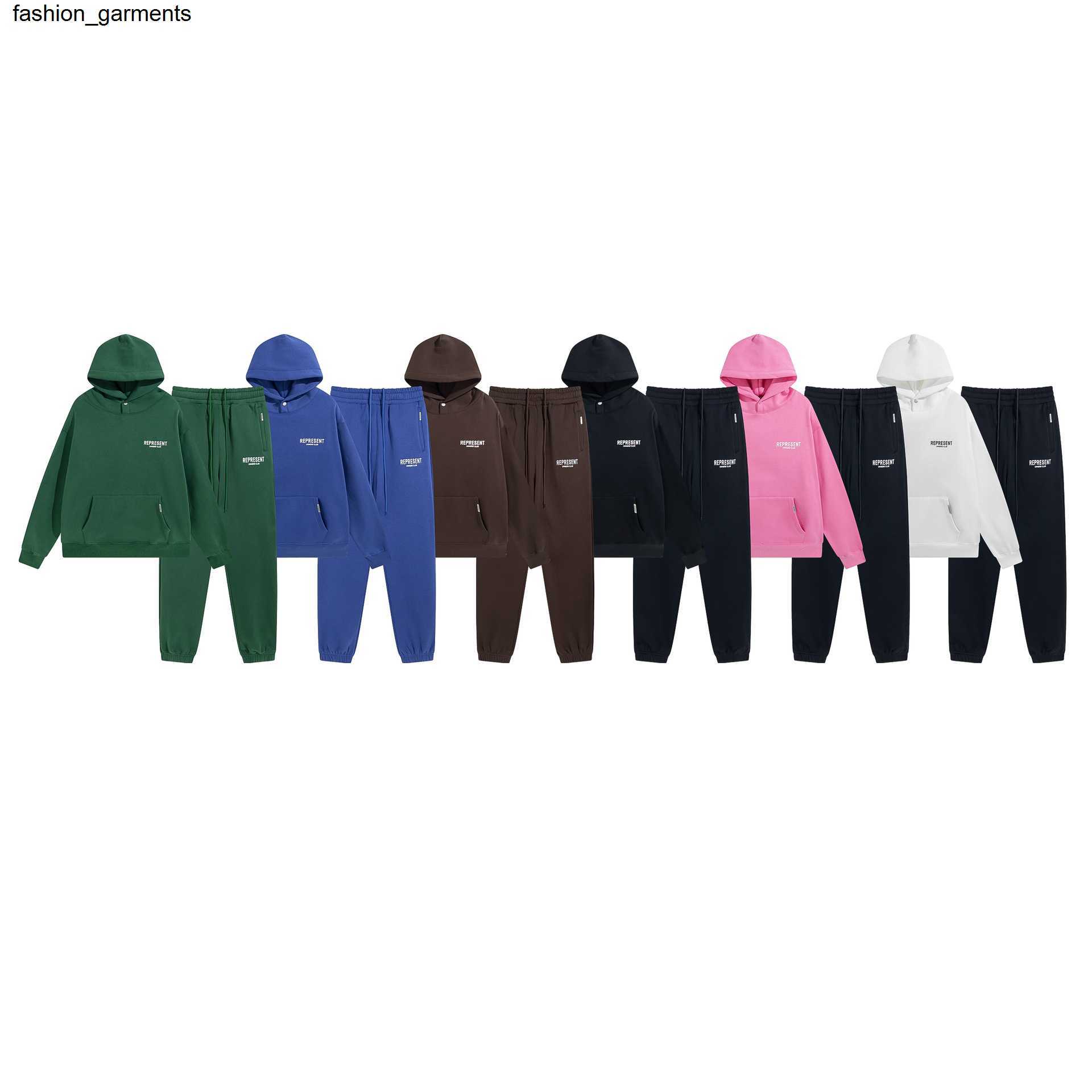 

designer Men' Tracksuits Winter New Fashion Brand REPRESENT Classic Letter Print Casual Loose Vintage Plush Sweater, K289 blue