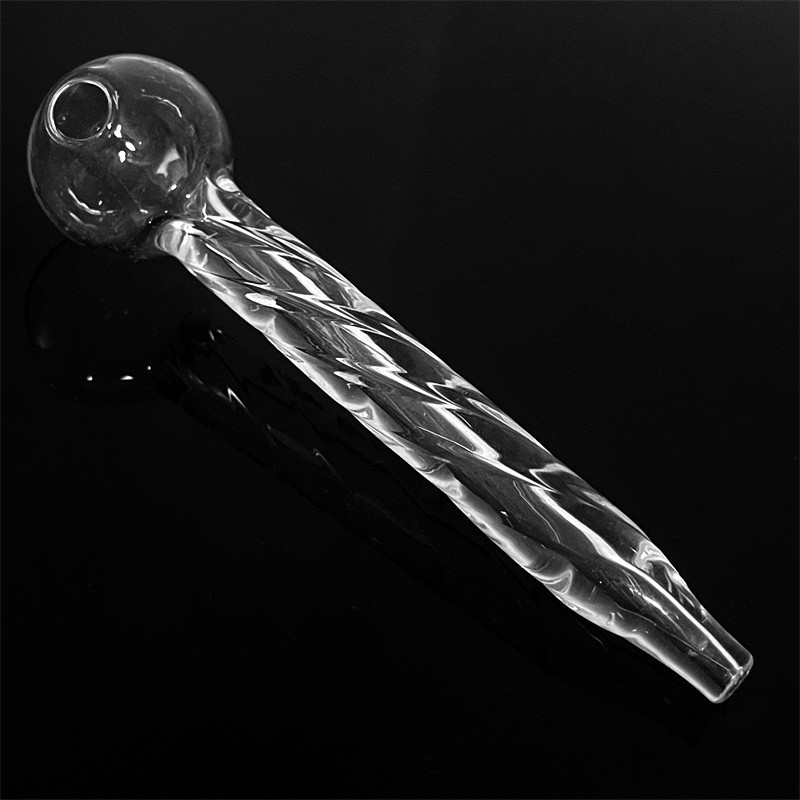 

New thread design 32g Pyrex Glass Oil Burner Pipe Clear Color quality pipes transparent Great Tube tubes Nail tips