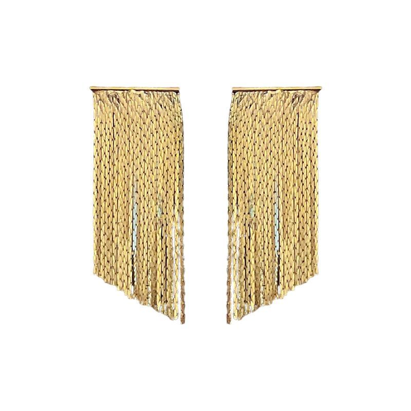 

designer jewelry dangle earrings U-shaped horseshoe chain earrings hollow rectangular thin earring female chandeliers dangle chandelier dangles gold