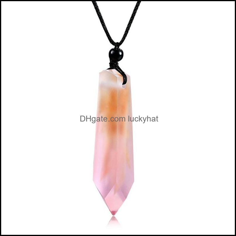 

Pendant Necklaces Handmade Ink Painting Resin Wood Necklace Women Men Long Rope Sweater Chain Wooden Jewelry Dhs Drop Delivery Pendan Otf0M