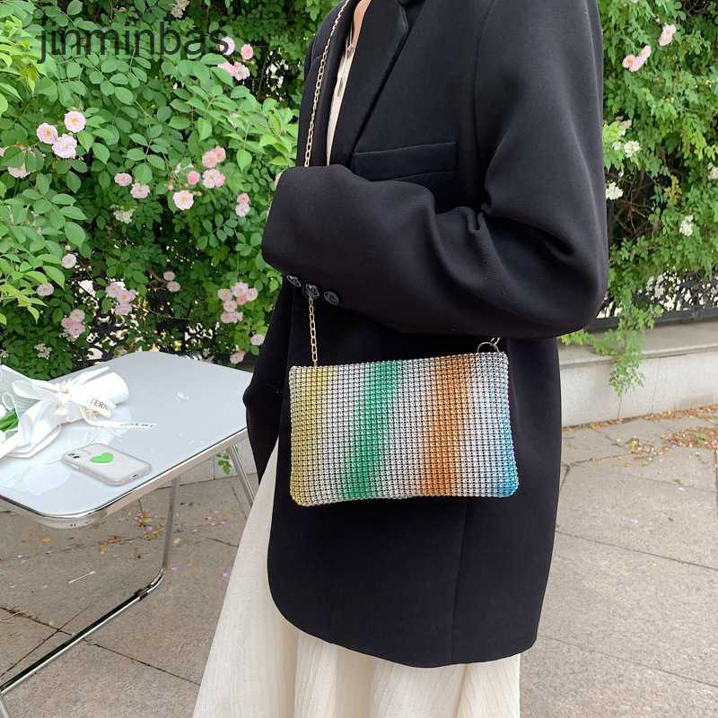 

2023 Fashion Diamond Bag 60% Discount Wholesale Retail Fashionable and Stylish Rhintone for Women New Simple Armpit Summer of Portable Diamonds, Silver6