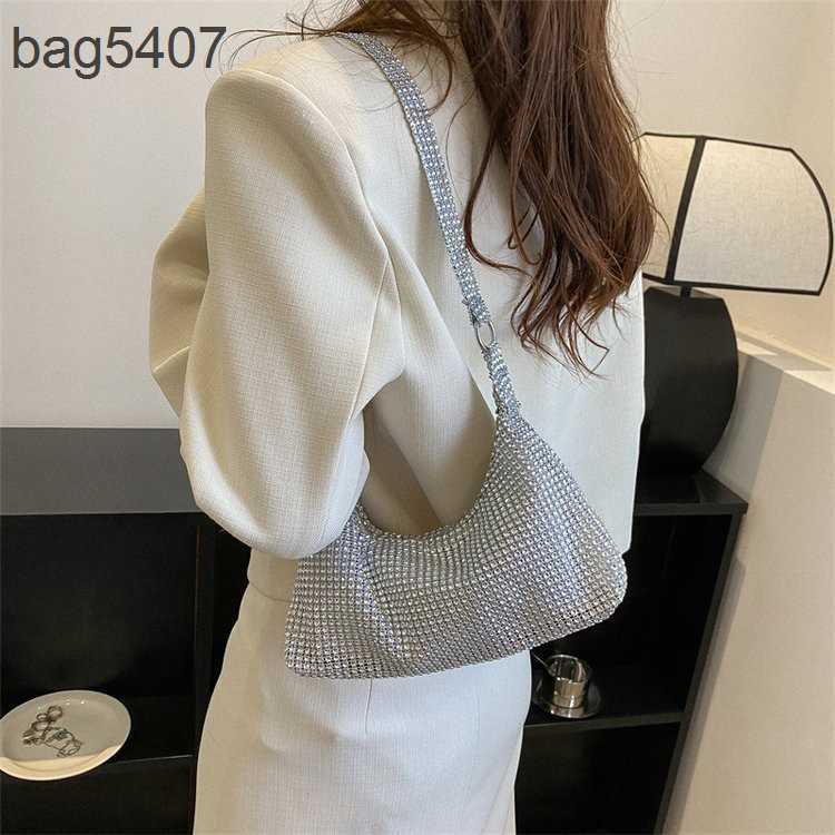 

2023 Women's Diamond Bag 70% Discount Wholesale Retail New Fashion Foreign Style One Shoulder Cross Armpit, Silver6