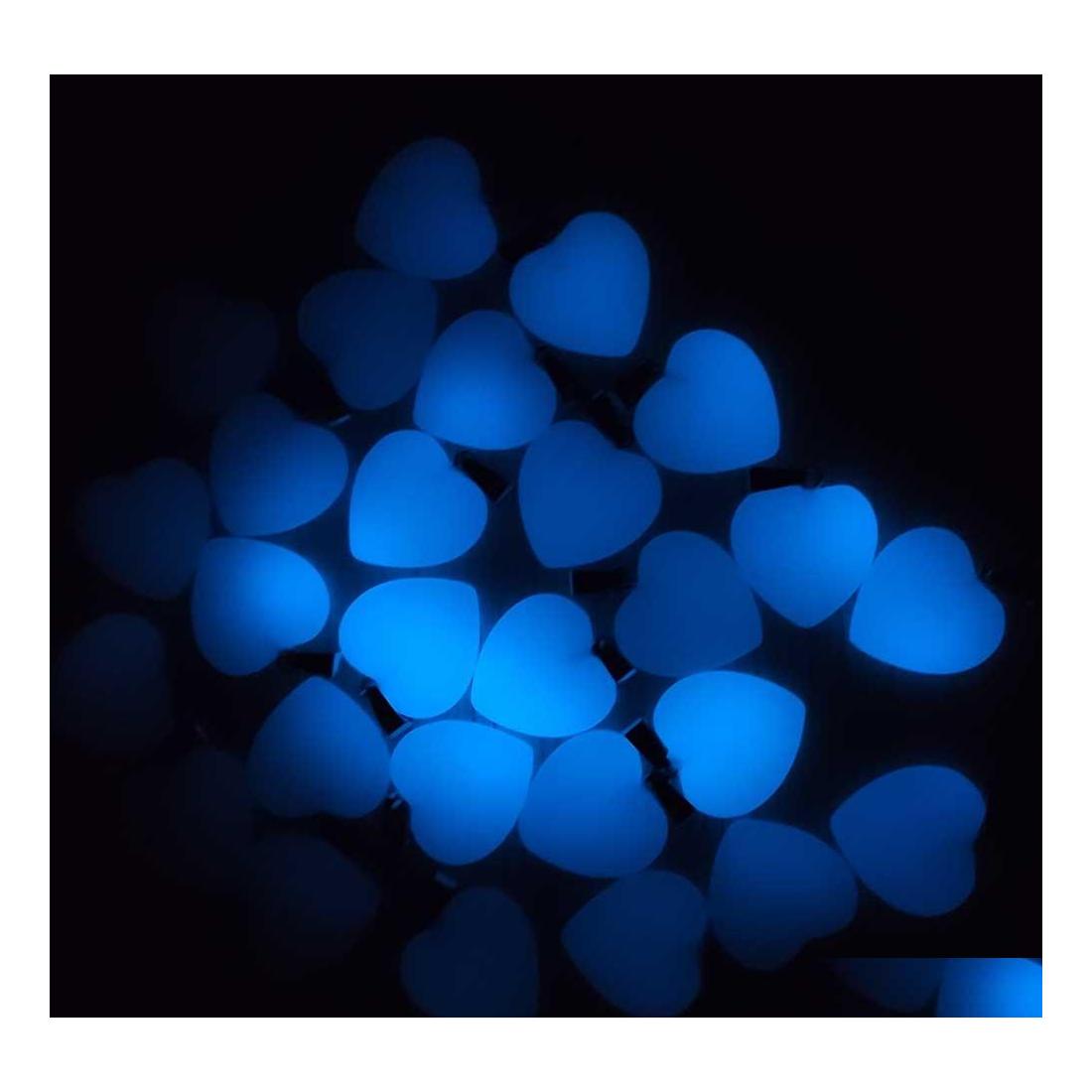 

Charms Fashion Love Heart Blue Luminous Glow Light Stone Pendants For Necklace Jewelry Making Drop Delivery Findings Components Dhc56