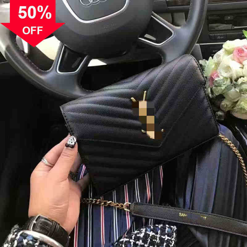

Designer Bags Tote New Leather Women's Envelope Large Capacity Caviar Cow Shoulder Fashion Msenger Versatile Chain Luxury Hands Factory Low Price, Sky blue