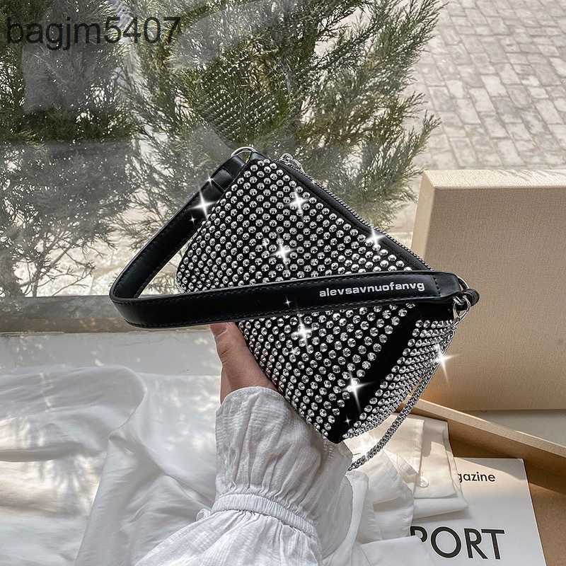 

Design of the Diamond Bag 80% Discount Wholesale and Retail Fashionable Women's Simple Inlaid Shoulder Msenger Night Club Fashion Hand Armpit, Black6