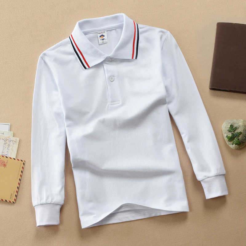 

Spring and Autumn Solid Children's T-Shirt Long Sleeve Polo Shirt Boys Kids Pure Stripe Top 3 Pcs Wholesale, No-repeat 3 pcs