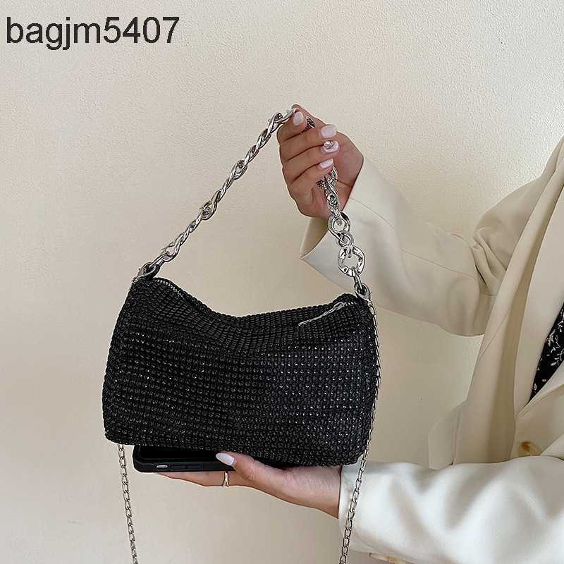

2023 Fashion Rhinolite Bag 80% Discount Wholesale and Retail New Texture Small Personality One Shoulder Portable Msenger Style Chain Women's, Silver8