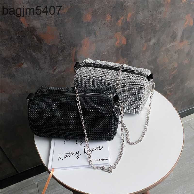 

2023 Women's Diamond Bag 80% Discount Wholesale Retail New Fashion Style Solid Color Bright Inclined Small Summer Net Red Ocean Gas Chain Shoulder, Black6