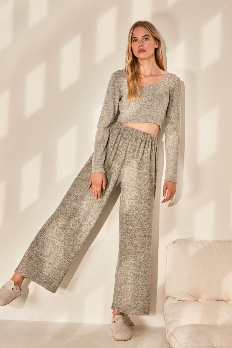

Women' Pants Trendyol Eyelash Knitting TWOAW21PL0094, Gray