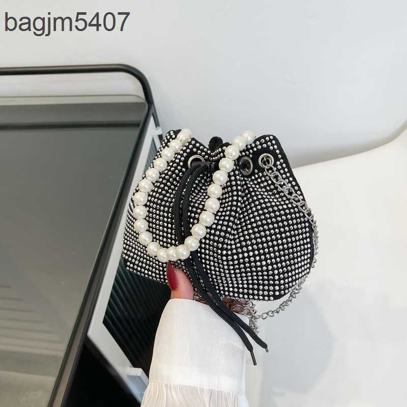 

2023 New Drill Bag 80% Discount Wholesale and Retail Bucket Women Fashion Korean Style One Shoulder Personalized Drawstring, Black3