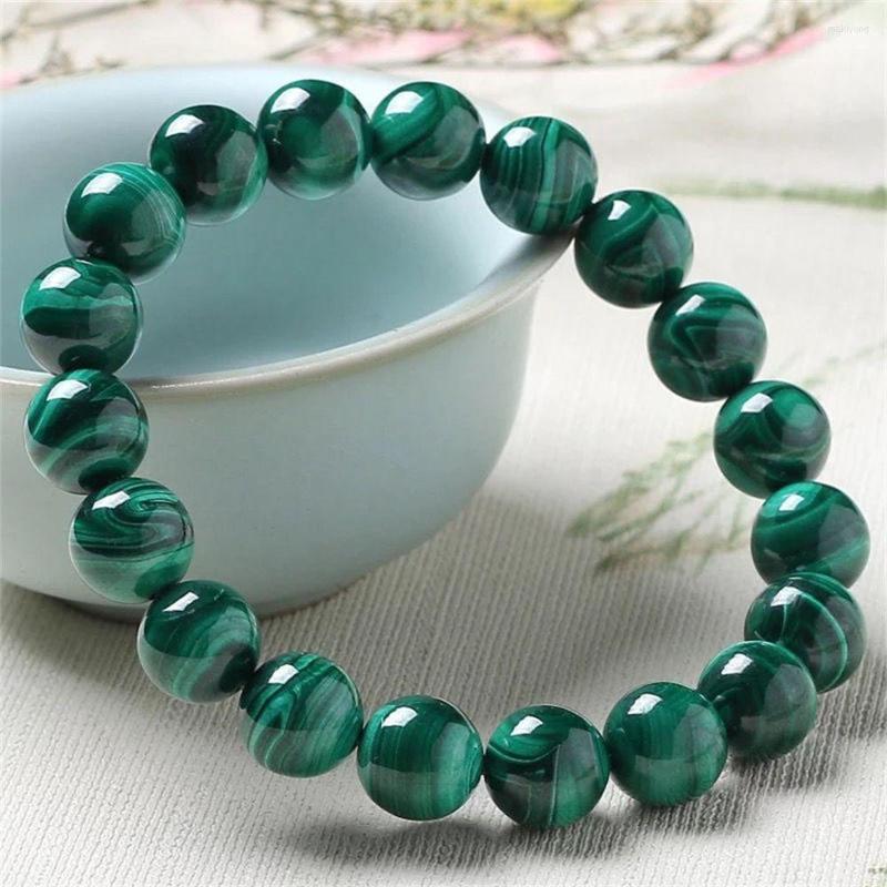 

Link Bracelets Stretchable Jewelry 8mm Bead Reiki Handmade Malachite Lava Rock Bracelet Natural Stone Bangle Wristbands