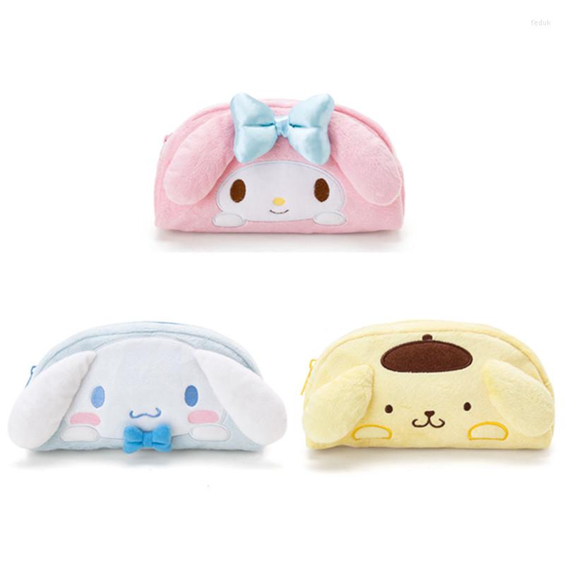 

Cosmetic Bags Cute Plush Pencil Cases For Girls Cartoon Kawaii School Pouch Pen Bag Women Makeup Organizer Storage, Sky blue