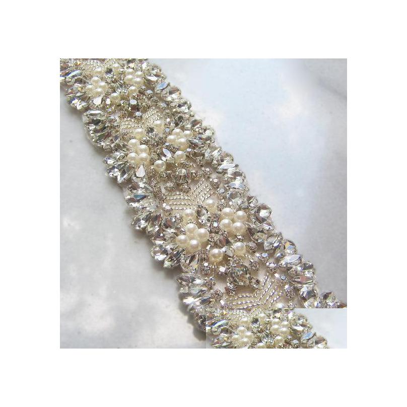 

Wedding Sashes Gorgeous Bridal Rhinestones Pearls Crystals Stitches Sparkling Belts Accessories Customized Drop Delivery Party Events Dhwdz