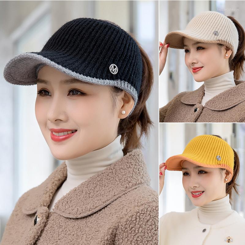 

Visors Autumn Winter Empty Top Cap Women Running Sunscreen Baseball Caps Sports Hats Elastic UV Protection Outdoor Sun Breathable, 201