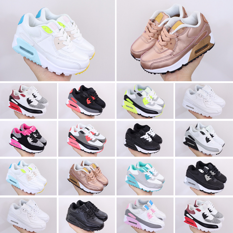 Children's Shoes Kids classic Boys and Girls Running Shoes Black Red White Sports Trainer Cushion Surface Breathable Size 28-35