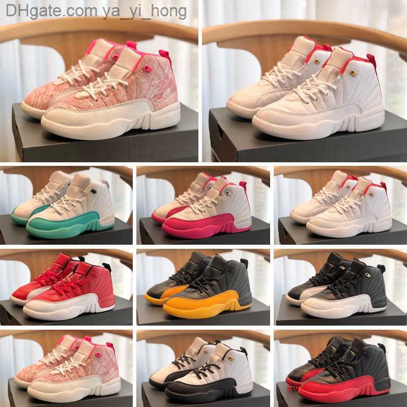 

OG Kids Basketball Shoes man 12s 12 PS Flu Game Black Deadly Pink Gym Sneakers sizes 26-35 yayihong, Bubble column