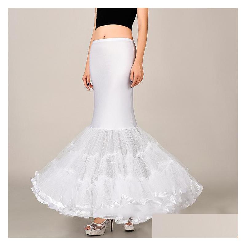 

Petticoats Wholesale Soft Mermaid Crinoline Petticoat Size White Bridal Slip Scalable Ruffle Wedding Accessories In Stock Drop Deliv Dhfxd, Green