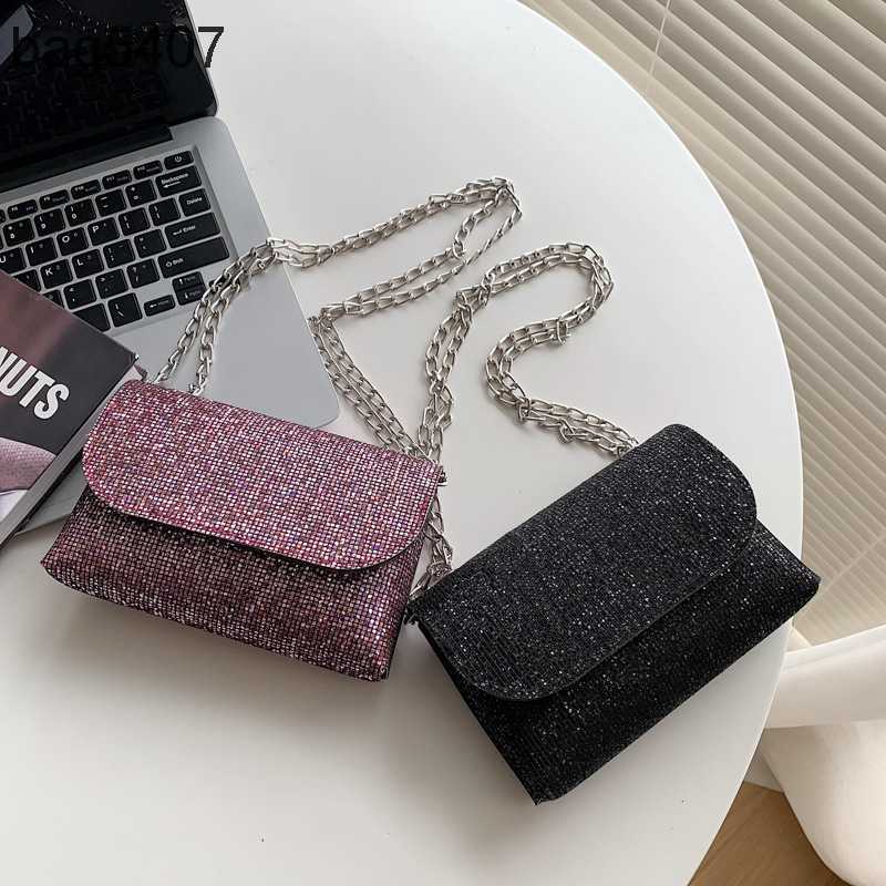 

2023 Fashion Diamond Bag 80% Discount Wholesale and Retail New Women's Chain Flash Water Suit with Phone Single Shoulder Oblique Span Small Square, Silver5