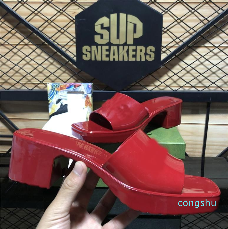 

Top Quality Fashion Womens Rubber Slide Sandals Luxury Flip Flops Slippers Shoes Sexy Lady Girls Party Brand Slipper Designer Jell1, Color 6