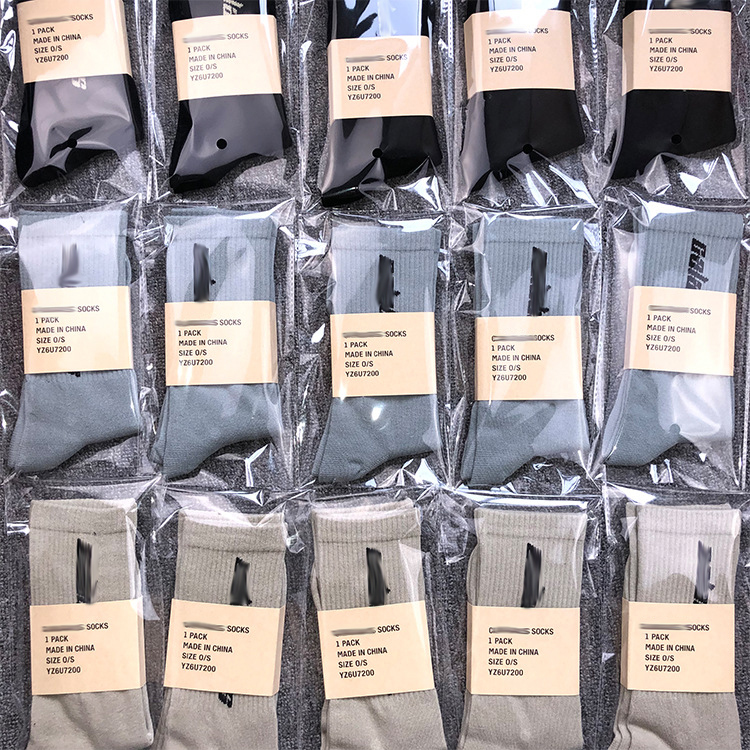 

mens socks classic hip hop Cotton Skateboard sock season print sports for men and women stocking Random colors, Black