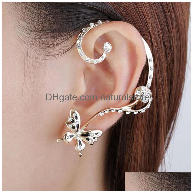 

Ear Cuff Global Lowcost The European Version Of Personality Lovely Butterfly Hanging Earrings Are Highgrade Alloy 18K Gold Drop Deli Dhe6R