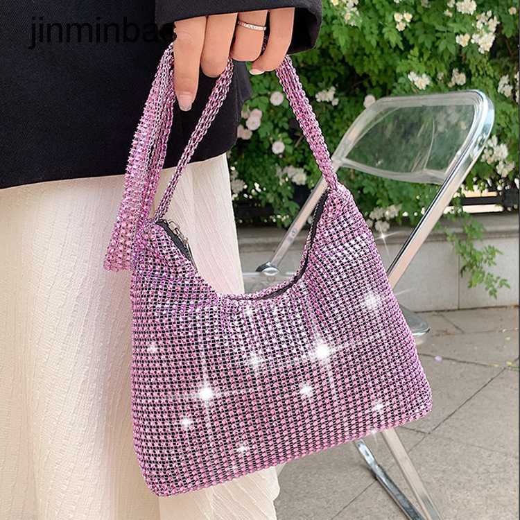 

2023 Fashion Diamond Bag 60% Discount Wholesale Retail Rhintone Women's Summer New Armpit Korean Chain Msenger, Pink7