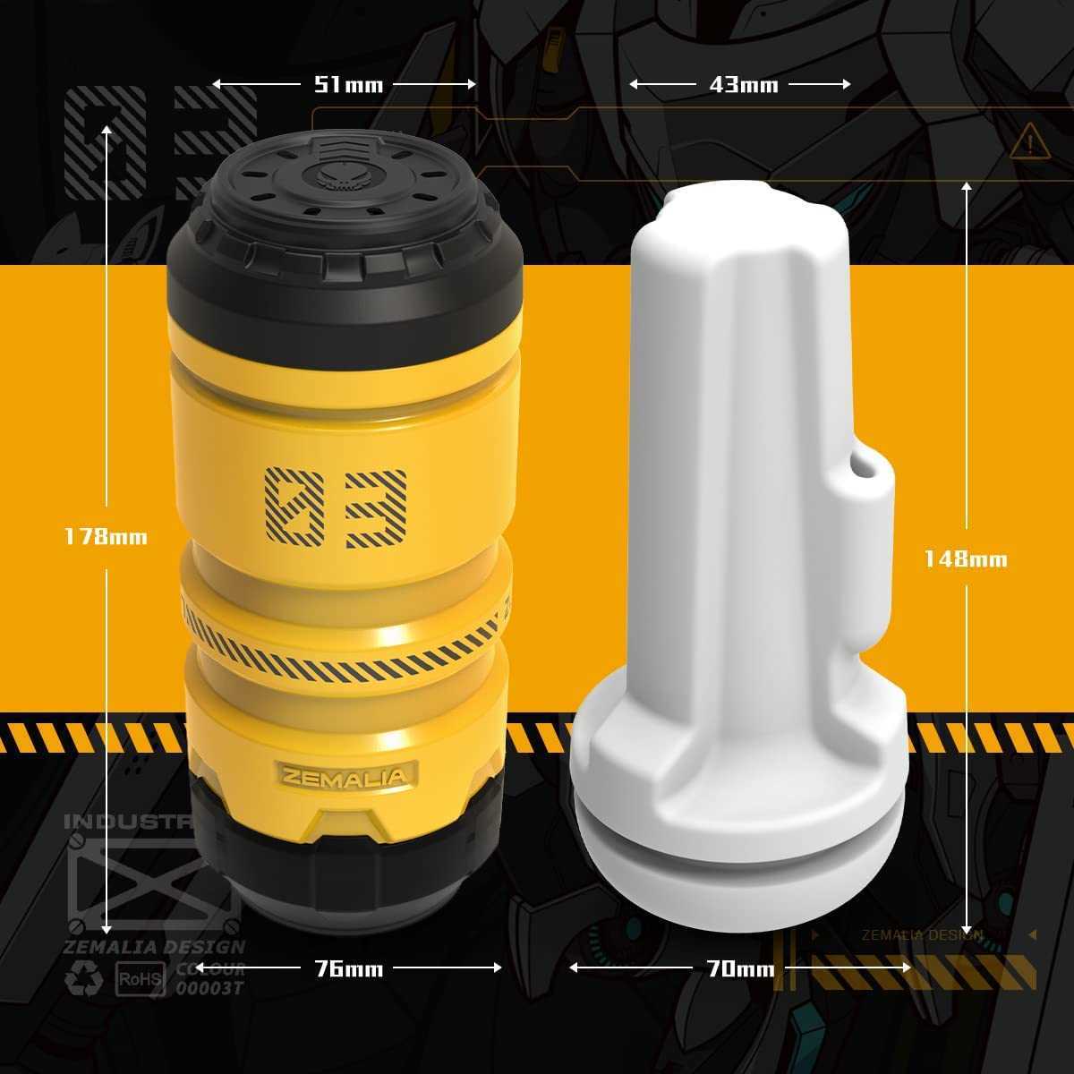 Masturbator Sex Toy Male Cup - ZEMALIA Men's Pleasure Stroker Sleeve with 3D Textured Soft Silicone Portable Pocket for Massage Adult YXP5