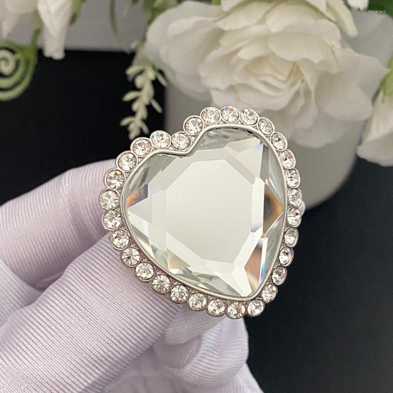 

Backs Earrings 2022AR European And American Fashion Jewelry Big Heart Crystal Pendant For Women Wedding Gift