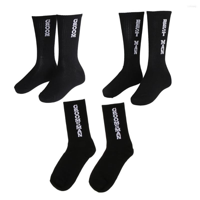 

Men's Socks Cotton Mens Wedding Groom Breathable Short Crew Black, Groomsman