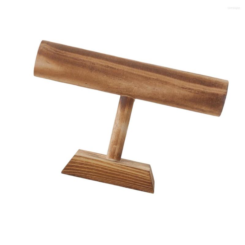 

Jewelry Pouches Wooden Bangle Display Stand Bracelet Storage Rack Watch Organizer Holder For Women Girls La