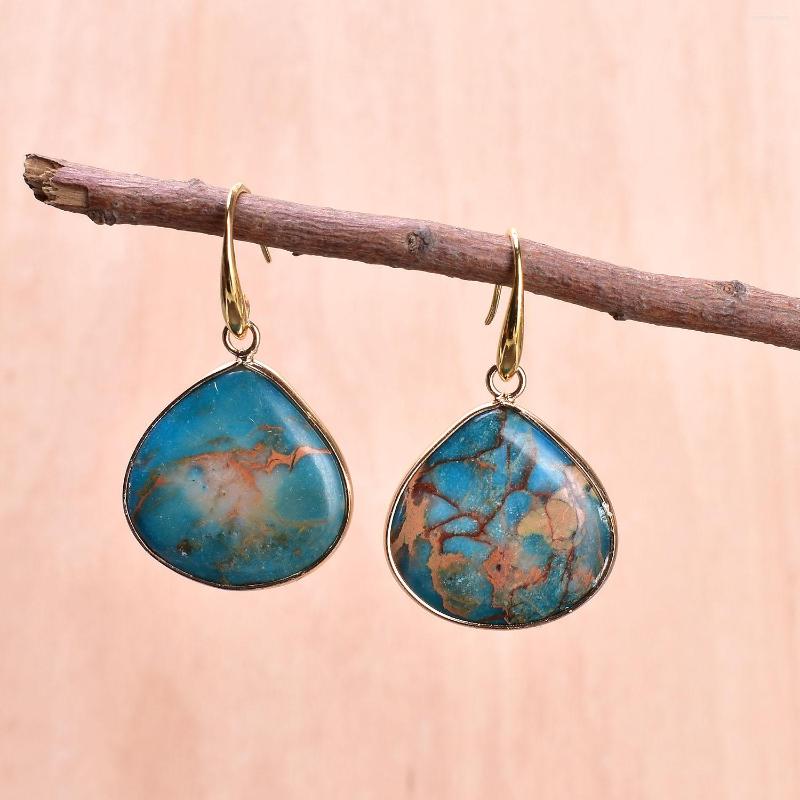 

Dangle Earrings Natural Stone Snakeskin Jasper Grounding Healing Balance Spiritual Dangling Gift For Her
