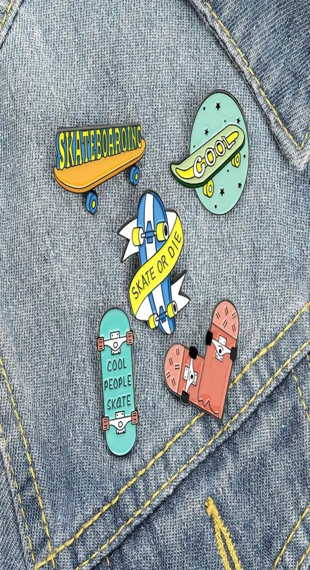 

Skate or Die Enamel Brooches Pin for Women Fashion Dress Coat Shirt Demin Metal Brooch Pins Badges Promotion Gift 2021 New Design2678193, Mixed colors