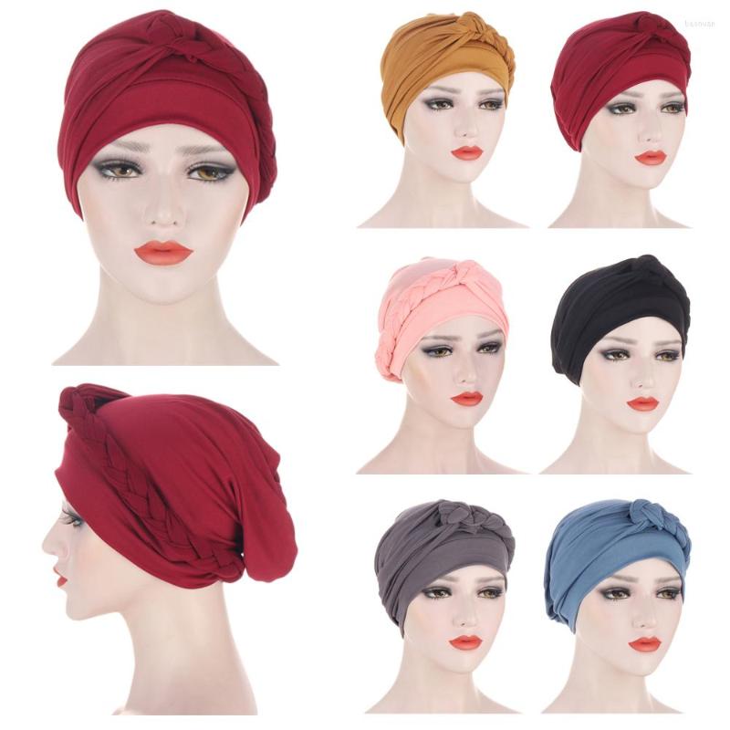 

Ethnic Clothing India Muslim Women Hijab Hat Cancer Chemo Cap Braid Turban Headscarf Islamic Arab Head Wrap Lady Beanie Bonnet Hair Loss