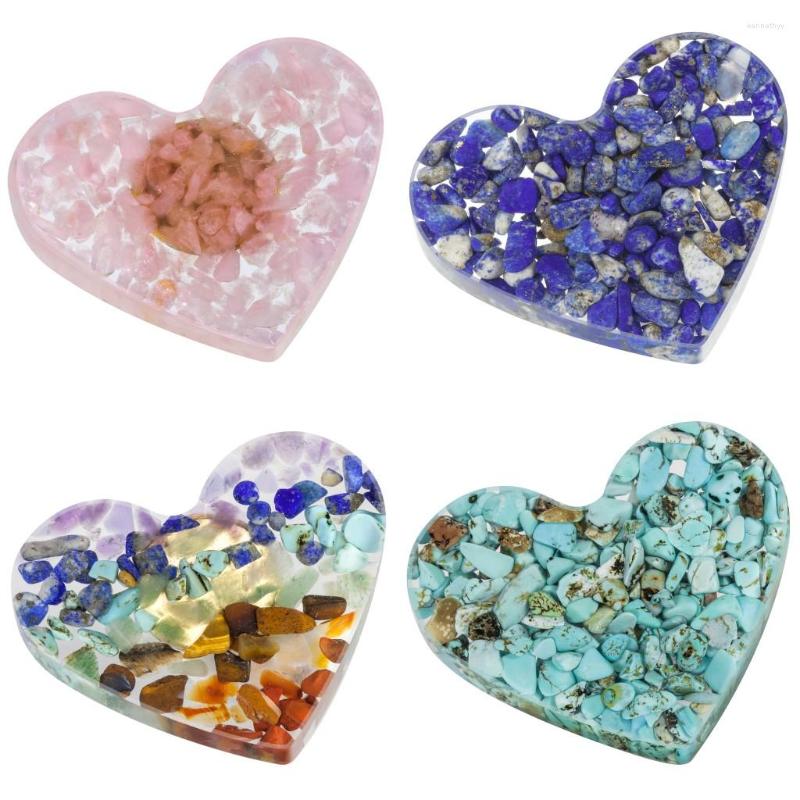 

Jewelry Pouches TUMBEELLUWA Heart Shape Resin Crystal Stones Chips Drawer Knobs Pull Handle Cupboard Dresser Door With Screws Home Decor