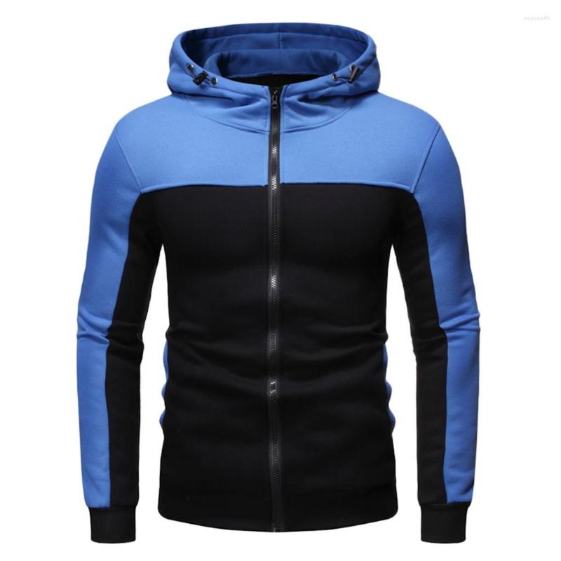 

Men's Hoodies JAYCOSIN 2022 Men Autum Winter Long Sleeve Hooded Sweatshirt Casual Splicing Zipper Color Outwear Tops Blouse Nov21, Picture shown