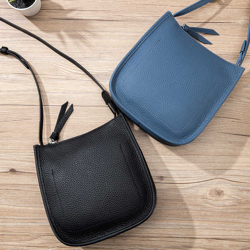 

Niche Leather Premium bag womenversatile large capacity One Shoulder Messenger Bag Bucket Mini, Black4