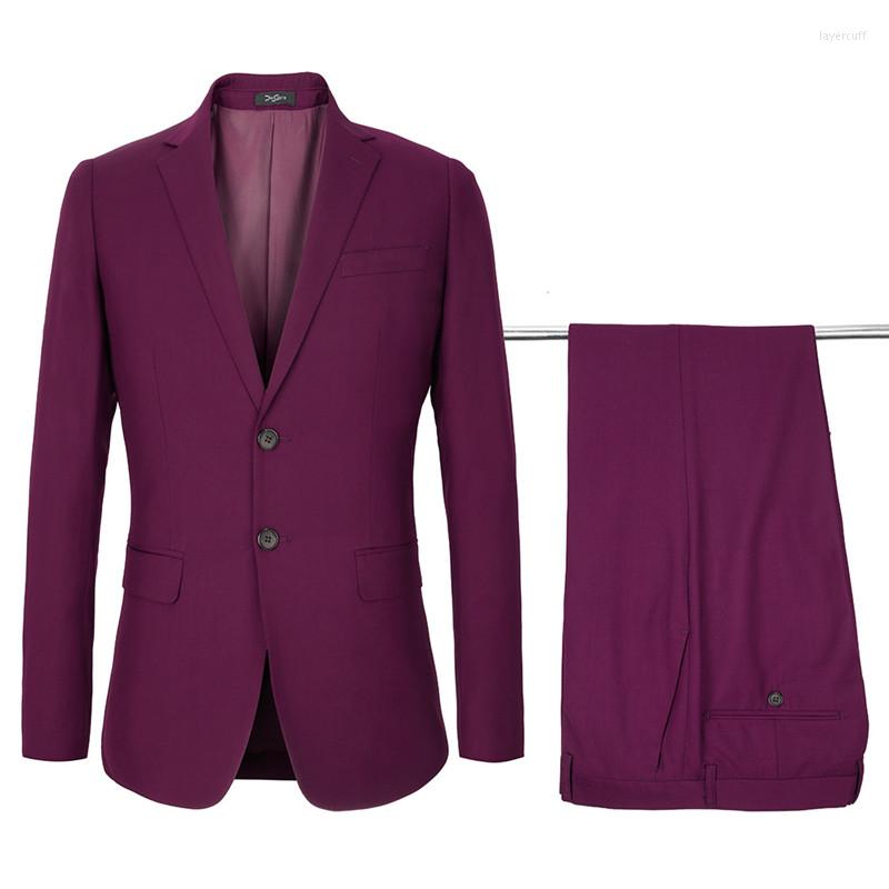

Men' Suits Men' Suit Solid Color Single-breasted Business Casual Formal Set Fashion Slim Two-piece Jacket Pants, Same as the picture