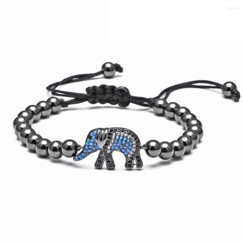 

Bangle Fashion 8mm Bohemia Bracelets Healing Balance Beads Colorful Elephant Rope Bracelet For Women Man Jewelry Gift Wholesale