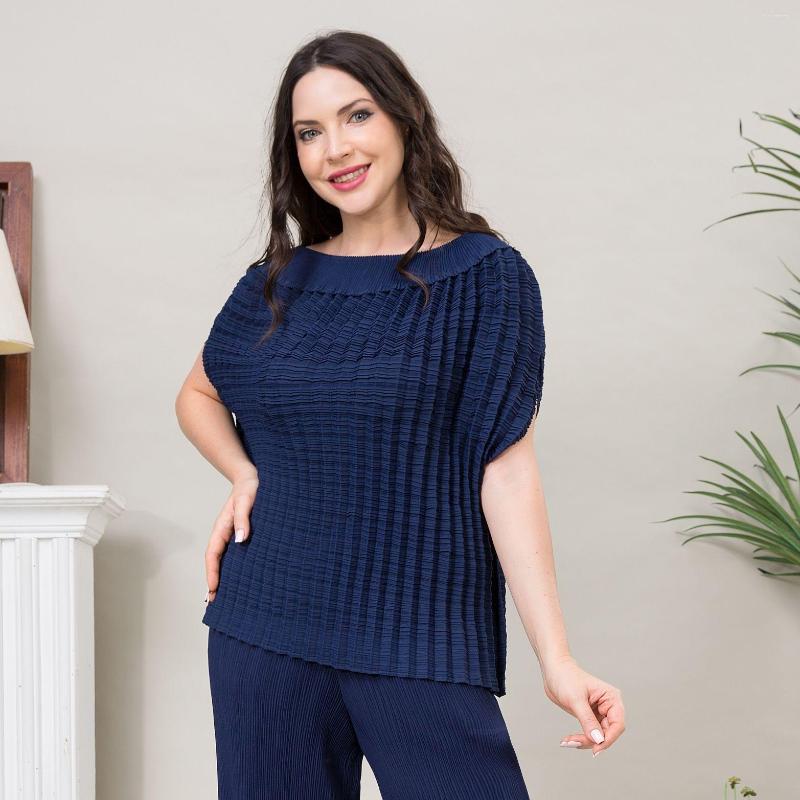 

Women's T Shirts Miyake In Blue Tops T-shirts Blusas Mujer De Moda 2023 Clothes For Women Roupas Femininas Vetement Yellow Green Camisetas, Black